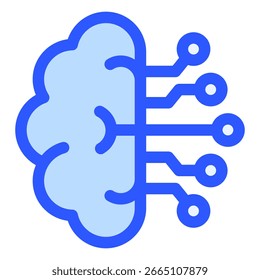 Icono de Inteligencia Artificial. Ilustración vectorial
