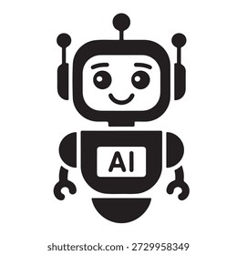 Symbol für künstliche Intelligenz, Vektorbild. Illustration