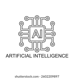artificial intelligence icon , technology icon
