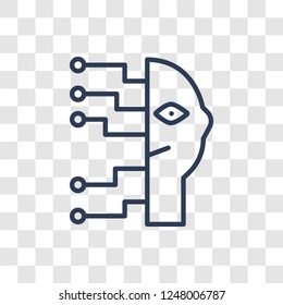 Artificial intelligence icon. Trendy linear Artificial intelligence logo concept on transparent background from Artificial Intellegence and Future Technology collection