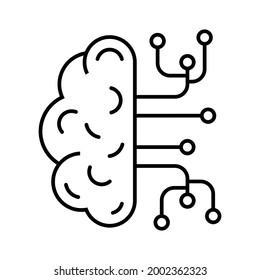 Artificial intelligence icon vector. AI illustration sign. Technology symbol.