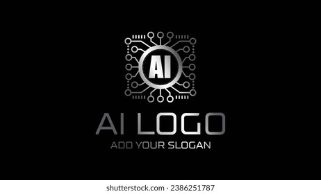 Artificial intelligence icon vector AI sign for graphic design, logo, website, social media, mobile app, UI illustration.