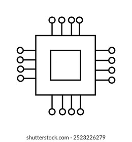 artificial intelligence icon vector AI artificial intelligence icon vector. Technology, brain, circuit, information.. Continuous one line with curl. Retinal access sign. Privacy secure symbol.,