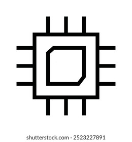 artificial intelligence icon vector AI artificial intelligence icon vector. Technology, brain, circuit, information.. Continuous one line with curl. Retinal access sign. Privacy secure symbol.,