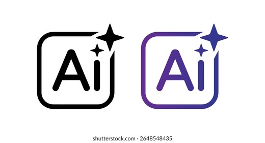 Artificial intelligence icon vector. ai symbol vector