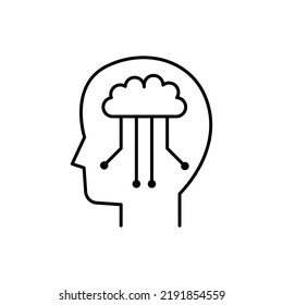 artificial intelligence icon vector design