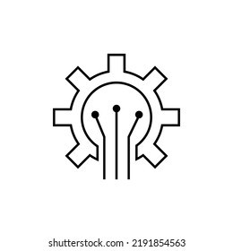 artificial intelligence icon vector design