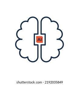 artificial intelligence icon vector design