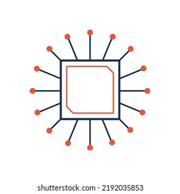 artificial intelligence icon vector design