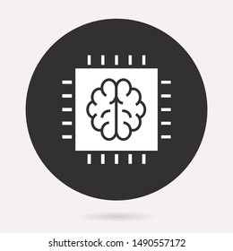 Artificial intelligence icon. Vector illustration isolated. Simple pictogram for graphic and web design.