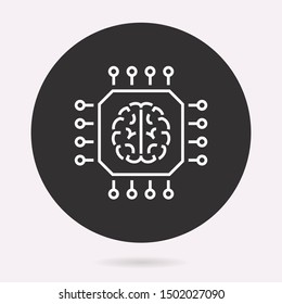 Artificial intelligence icon. Vector illustration isolated. Simple pictogram for graphic and web design.