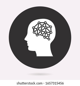Artificial intelligence icon. Vector illustration isolated. Simple pictogram for graphic and web design.