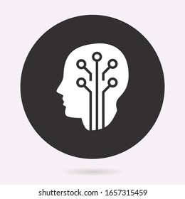 Artificial intelligence icon. Vector illustration isolated. Simple pictogram for graphic and web design.