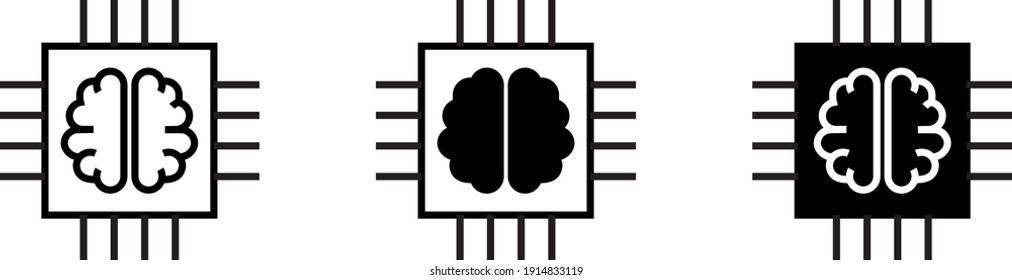 Artificial Intelligence icon , vector illustration
