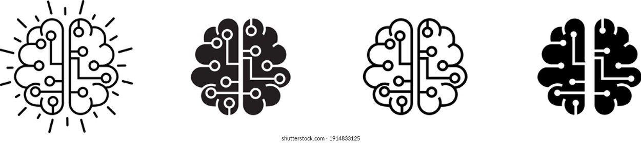 Artificial Intelligence icon , vector illustration