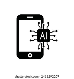 artificial intelligence icon vector illustration design in trendy style