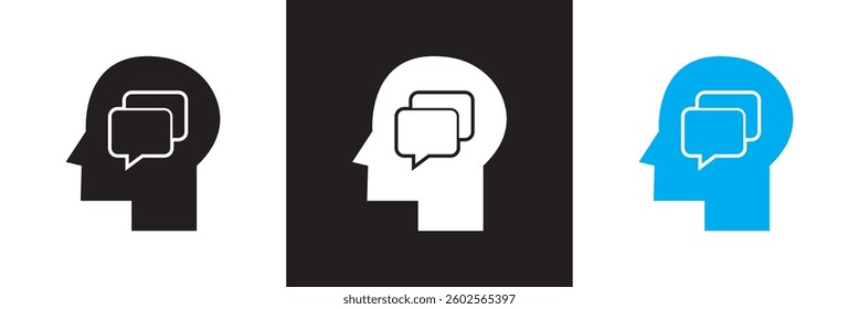 Artificial intelligence icon. Vector illustration. isolated on white and black background. EPS 10
