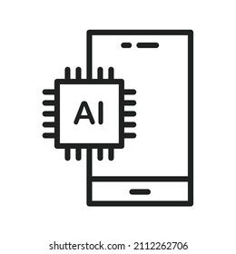 Artificial Intelligence icon vector image. Can also be used for Physical Fitness. Suitable for mobile apps, web apps and print media.