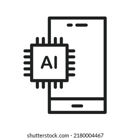 Artificial Intelligence icon vector image. Can also be used for Artificial Intelligence. Suitable for mobile apps, web apps and print media.