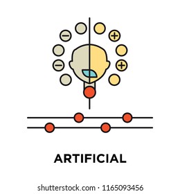 Artificial intelligence icon vector isolated on white background, Artificial intelligence transparent sign , technology symbols