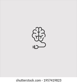 artificial intelligence icon vector isolated on white background 