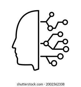 Artificial intelligence icon vector set. AI illustration sign collection. Technology symbol.