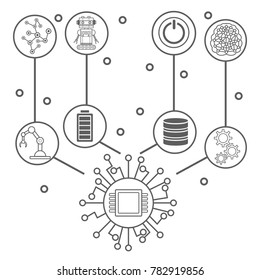 Artificial intelligence icons
