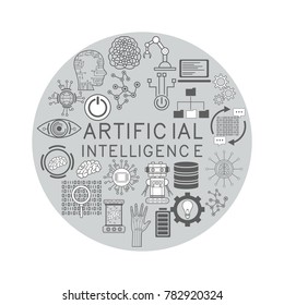 Artificial intelligence icons