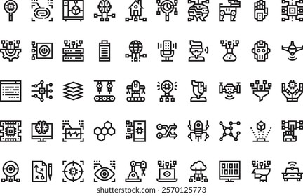 Artificial intelligence icons  High-Quality Vector Icons Collection with Editable Stroke. Ideal for Professional and Creative Projects.