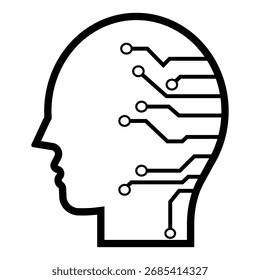 Inteligência artificial Ícones , logotipo, ilustração, vetor