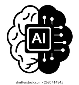 Artificial intelligence Icons , logo, illustration, vector
