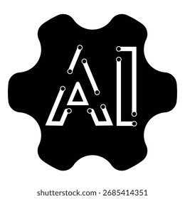 Iconos de inteligencia artificial, logotipo, ilustración, Vector