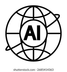 Iconos de inteligencia artificial, logotipo, ilustración, Vector