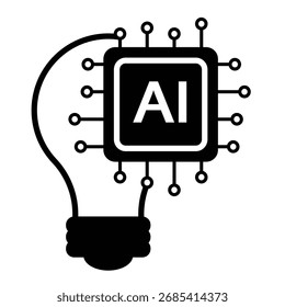 Artificial intelligence Icons , logo, illustration, vector