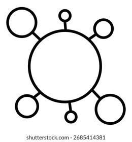 Inteligência artificial Ícones , logotipo, ilustração, vetor