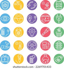 Artificial intelligence icons set, Artificial intelligence vector icons, Artificial  pack, Ai Vector icons set, Robotic vector icons set, Artificial technology set, 