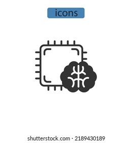 artificial intelligence icons  symbol vector elements for infographic web