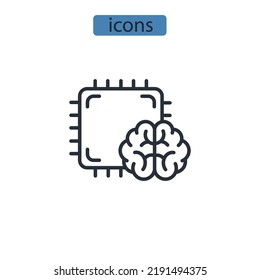 artificial intelligence icons  symbol vector elements for infographic web