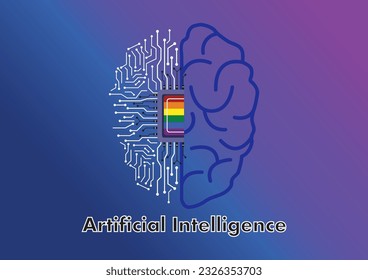 Künstliche Intelligenz, Illustration. Künstliche Intelligenz und maschinelles Lernen.
