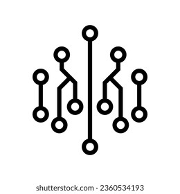 Artificial intelligence illustration. Isolated on white.