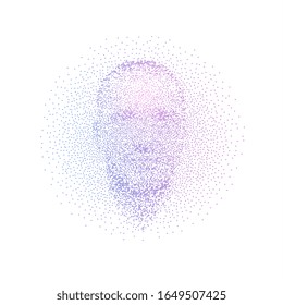 Artificial Intelligence illustration. Artificial intelligence and machine learning concept. Digital computer code of robot face. Graphic concept for your design