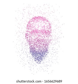 Artificial Intelligence illustration. Artificial intelligence and machine learning concept. Digital computer code of robot face. Graphic concept for your design