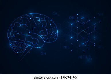 Artificial Intelligence illustration. Artificial intelligence and machine learning concept. Digital computer code. Data transfer concepts in internet.