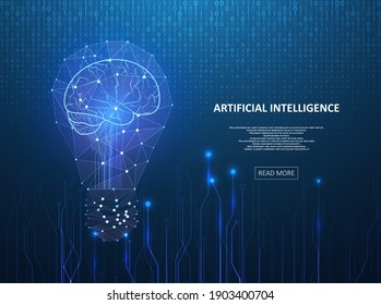 Artificial Intelligence illustration. Artificial intelligence and machine learning concept. Digital computer code. Data transfer concepts in internet.
