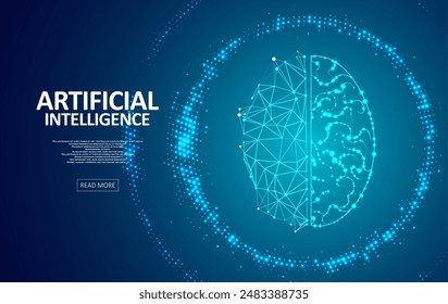 Ilustración de inteligencia artificial. Inteligencia artificial y concepto de aprendizaje automático. Concepto gráfico para tu diseño