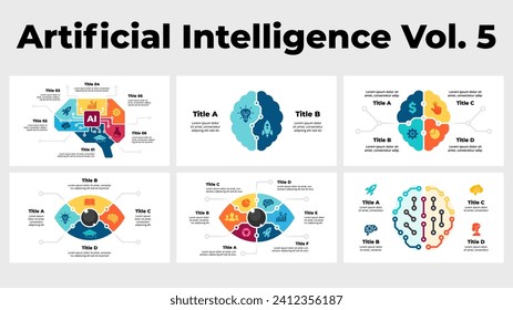 Artificial Intelligence Infographic. Brain Circle Diagram. Machine Knowledge. Deep Learning Creative Template. AI Technology Illustration. Chip Neural Network. Future Digital Eye See, View, Sight