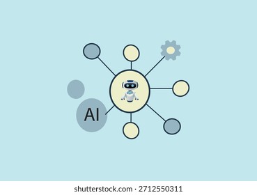 Inteligencia artificial Plantilla infográfica. Plantilla de información. Plantilla infográfica para negocios, educación, tecnología, electrónica, mundo de la industria