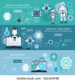 Artificial intelligence infographics creation of robots modern technologies microchips development future technologies 