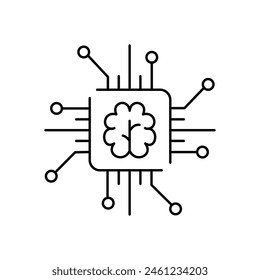 Artificial Intelligence, Intelligent Systems Vector Illustration Icon Design