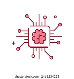 Artificial Intelligence, Intelligent Systems Vector Illustration Icon Design